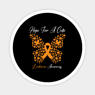 Hope For A Cure Butterfly Gift 3 Leukemia Magnet